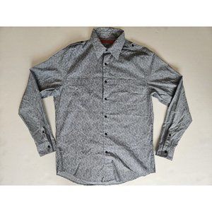 Perry Ellis Men's Light Blue Long Sleeve Shirt With Shoulder Straps Size M